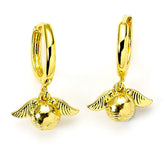 Harry Potter Gold Plated Golden Snitch Hoop Earrings