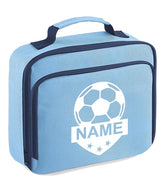 Personalised Football Name Lunch Bag Boys Girls Insulated Children School Dinner Box