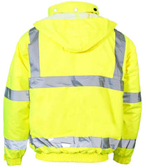 Warrior HiVis Fleece Lined Bomber Jacket