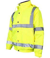 Warrior HiVis Fleece Lined Bomber Jacket