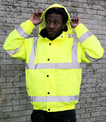 Warrior HiVis Fleece Lined Bomber Jacket