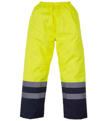 Yoko HiVis Two Tone Waterproof Overtrousers