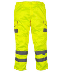 Yoko HiVis Cargo Trousers with Knee Pad Pockets