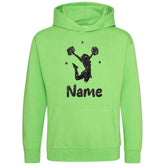 Personalised Dancing Gymnastic Cheerleader Kids Hoodie Custom Printed Name Hoodies Jumper Top