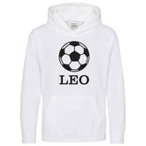 Personalised Football Kids Hoodie Custom Printed Name Unisex Hoodies Jumper Top Workwear