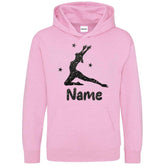 Personalised Dancing Gymnastic Leaping Dancer Kids Girl Hoodie Custom Printed Name Hoodies Jumper Top