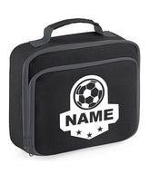 Personalised Football Name Lunch Bag Boys Girls Insulated Children School Dinner Box