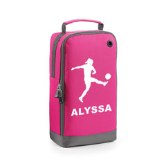 Personalised Girls Football Boot Bag Kids Footballer Sports School Pe Kit Gift