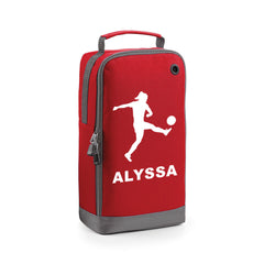 Personalised Girls Football Boot Bag Kids Footballer Sports School Pe Kit Gift