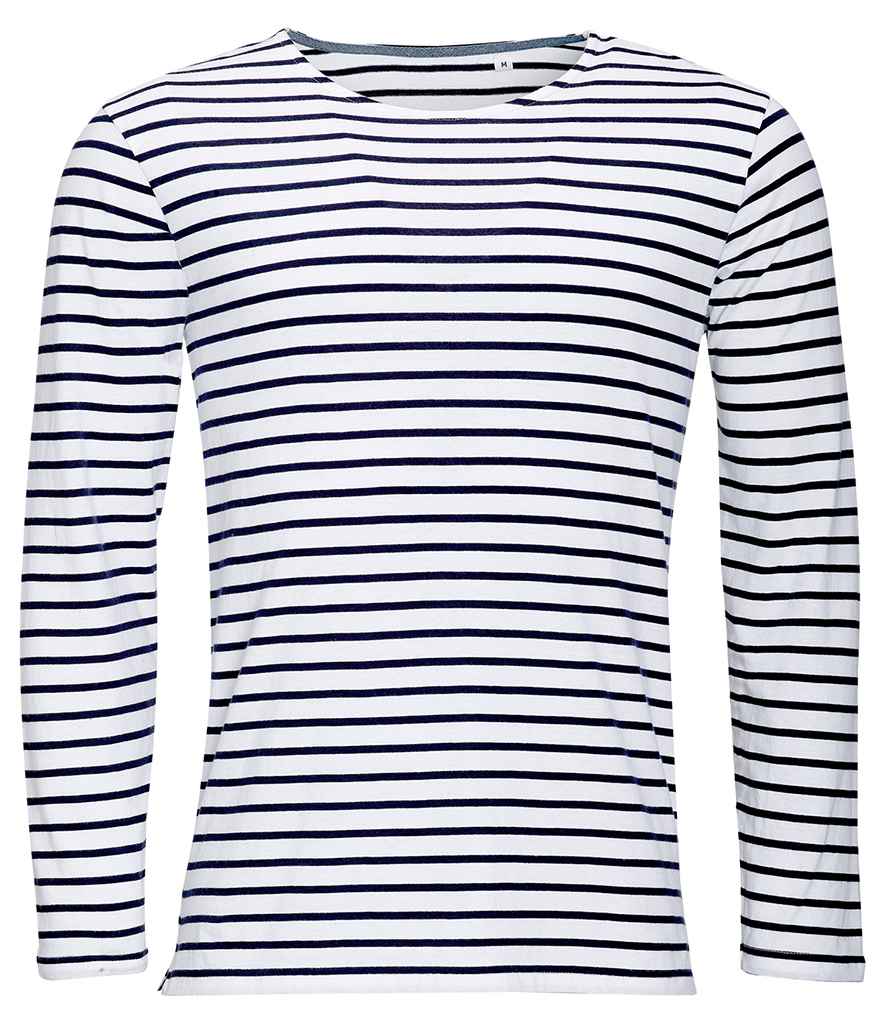 SOLS Marine Long Sleeve Striped TShirt