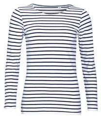 SOLS Ladies Marine Long Sleeve Striped TShirt