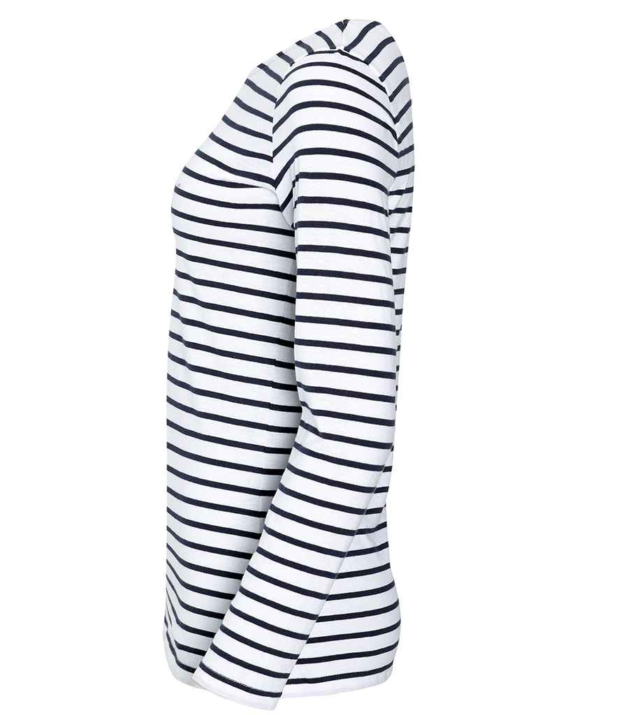 SOLS Ladies Marine Long Sleeve Striped TShirt