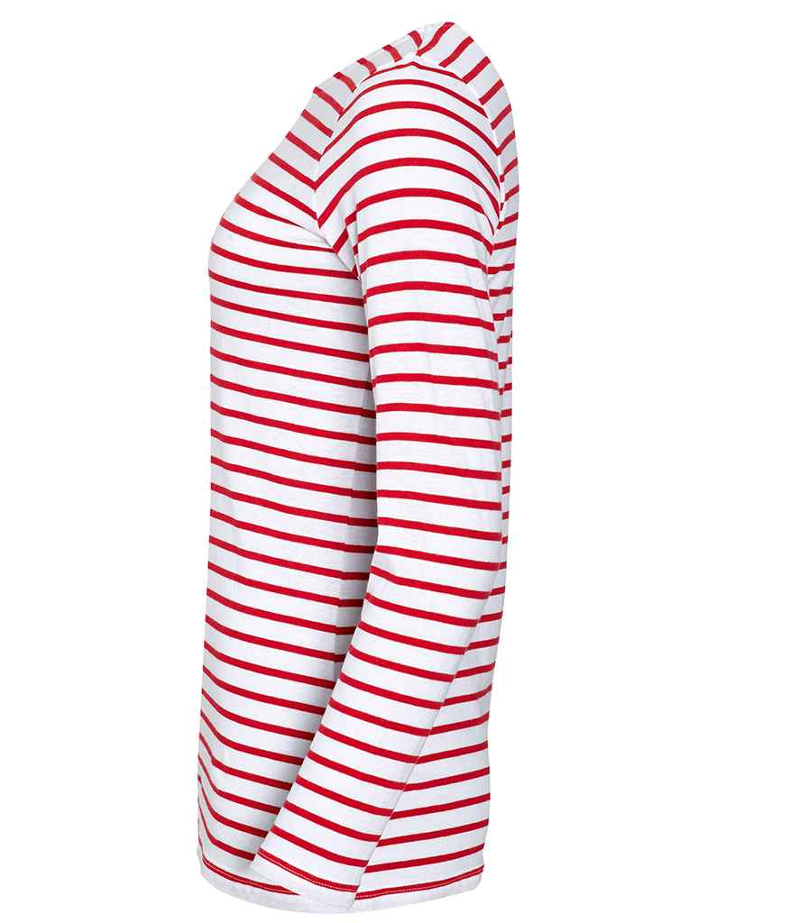 SOLS Ladies Marine Long Sleeve Striped TShirt