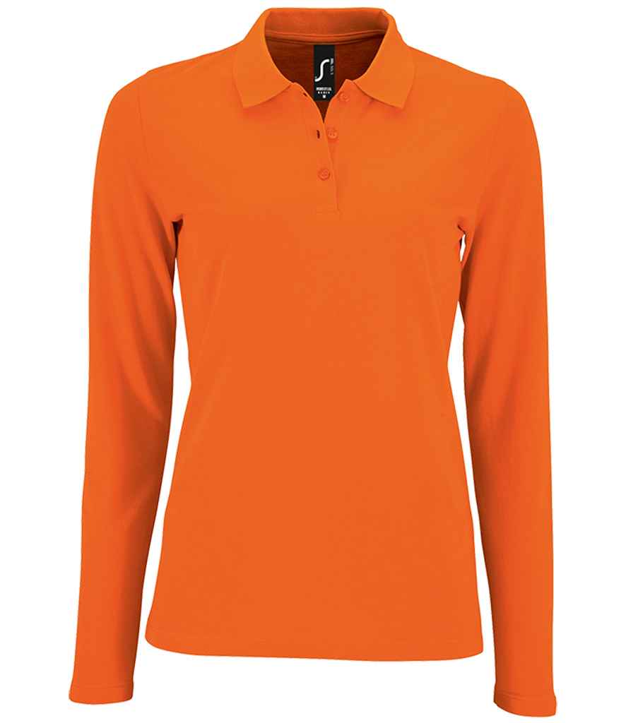 SOLS Ladies Perfect Long Sleeve Piqu Polo Shirt
