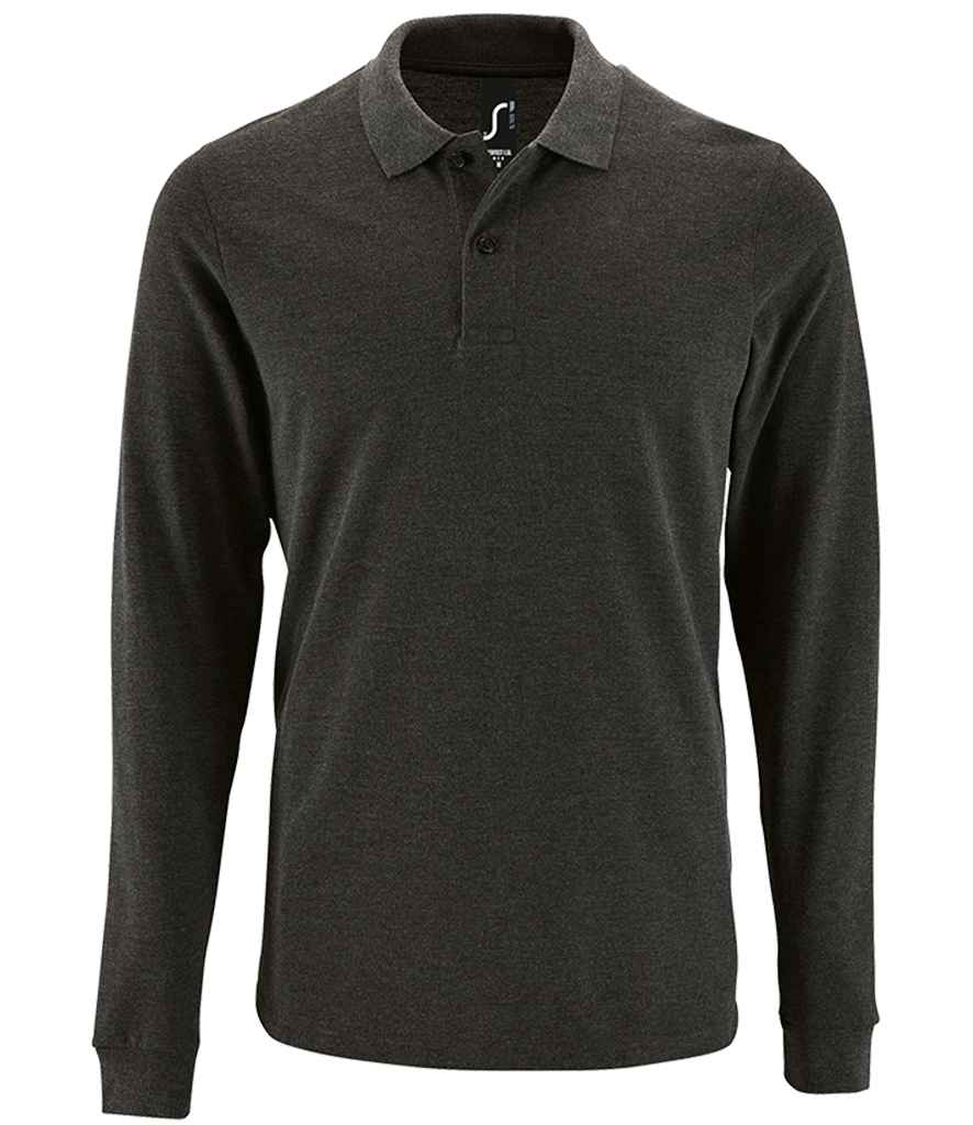 SOLS Perfect Long Sleeve Piqu Polo Shirt