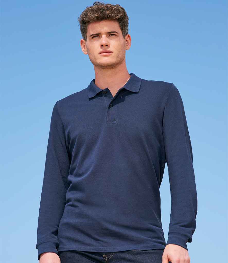 SOLS Perfect Long Sleeve Piqu Polo Shirt