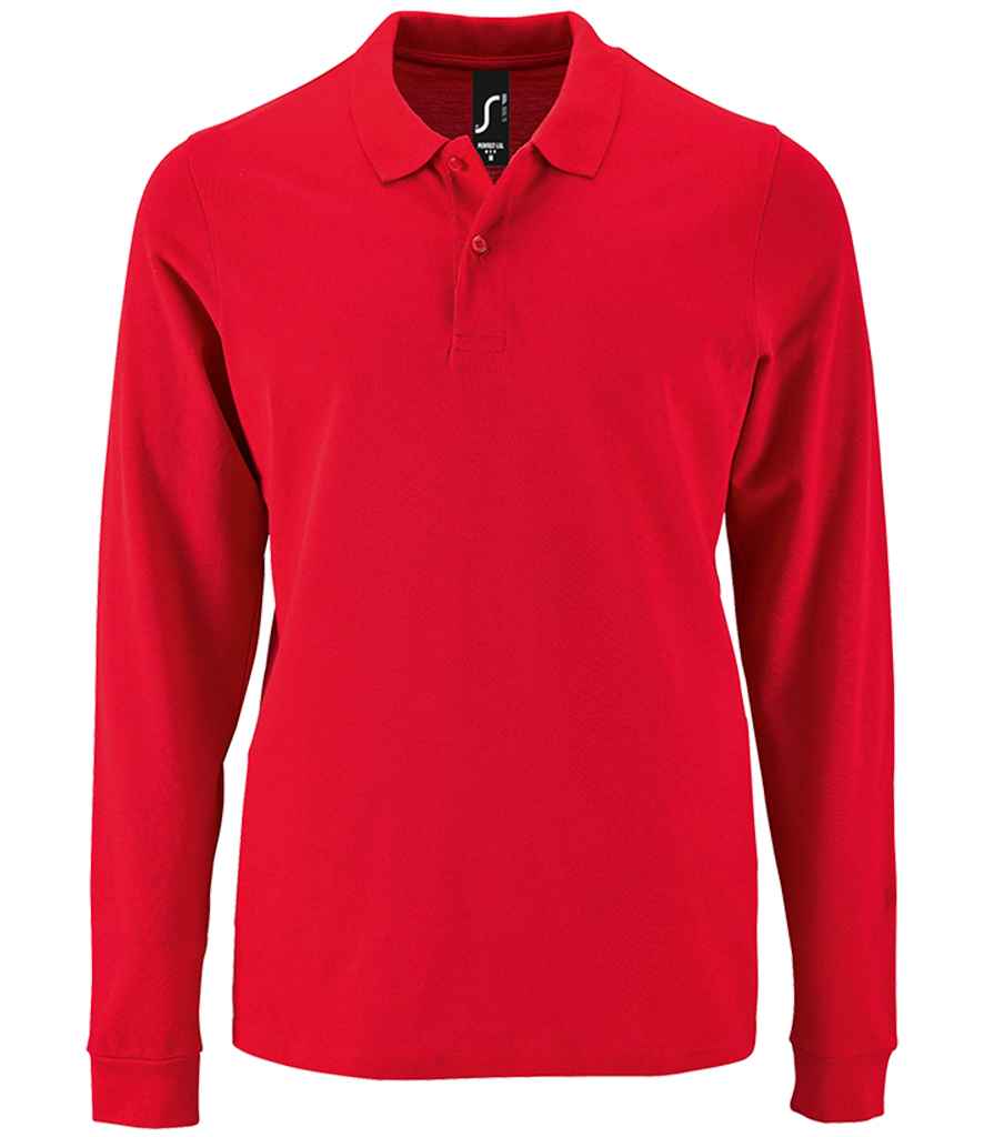 SOLS Perfect Long Sleeve Piqu Polo Shirt