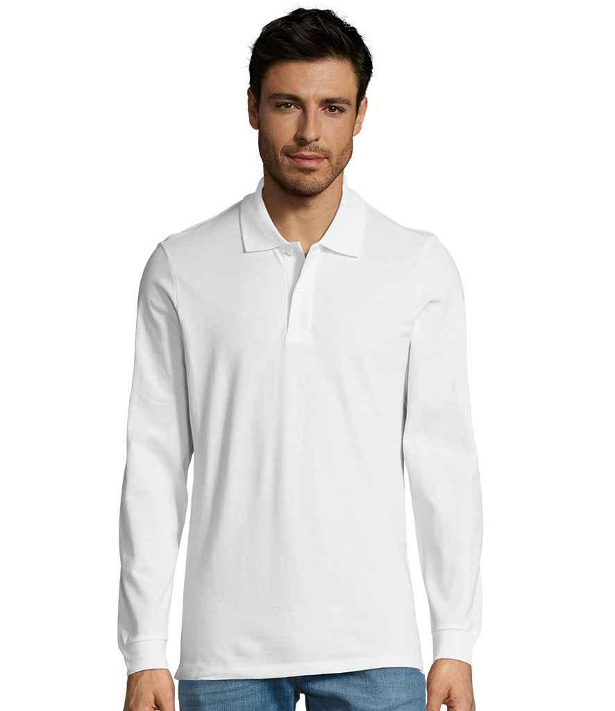 SOLS Perfect Long Sleeve Piqu Polo Shirt
