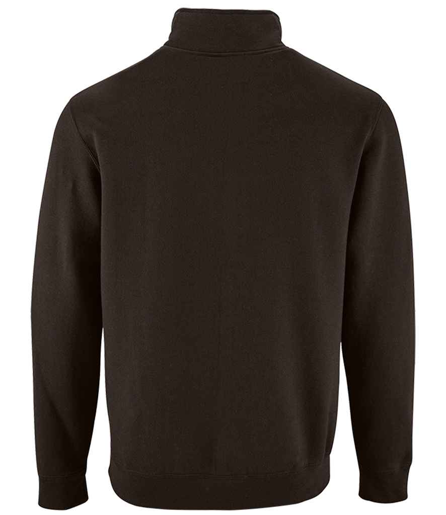 SOLS Stan Contrast Zip Neck Sweatshirt