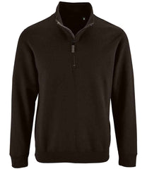 SOLS Stan Contrast Zip Neck Sweatshirt