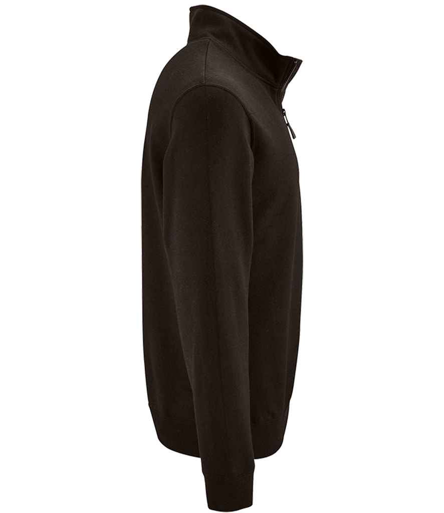 SOLS Stan Contrast Zip Neck Sweatshirt