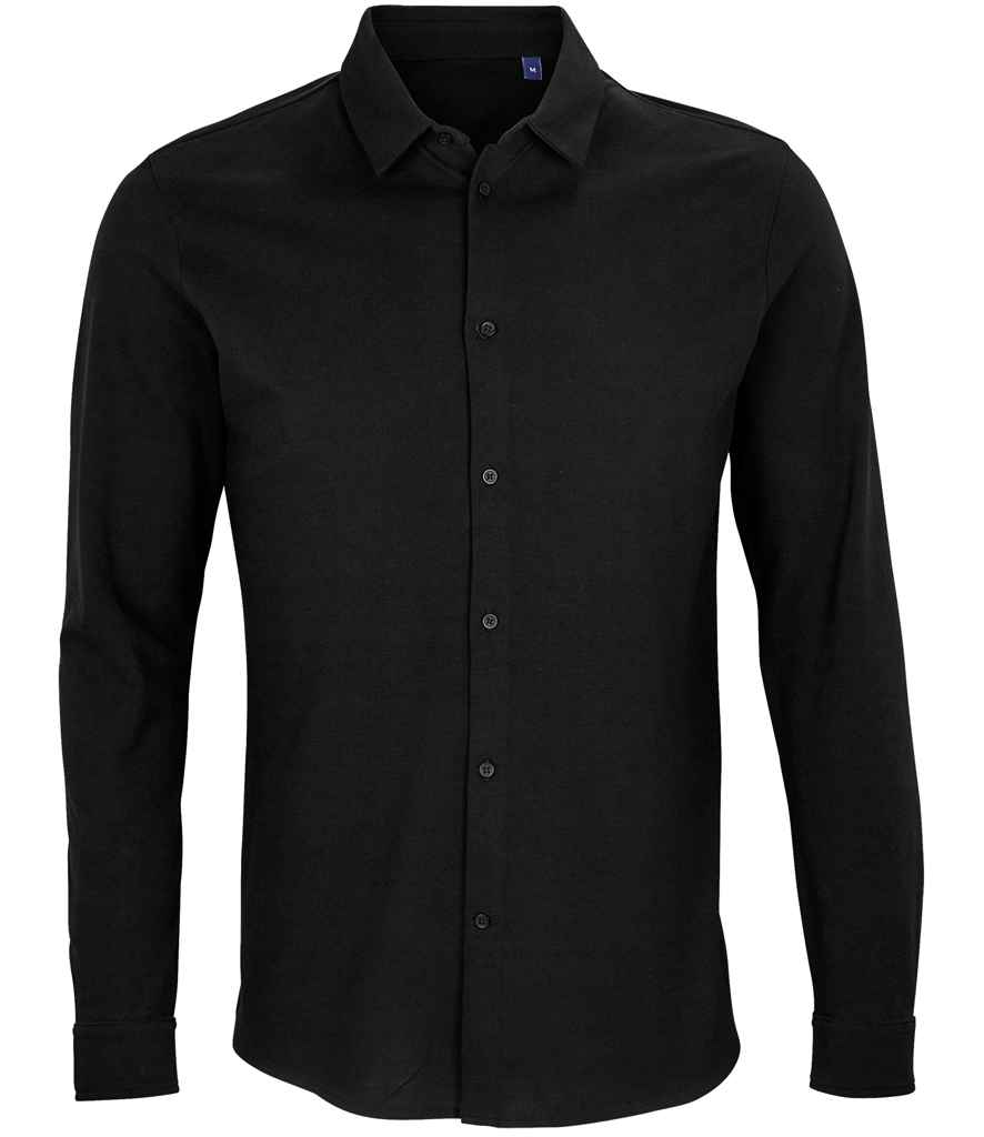 NEOBLU Basile Organic Cotton Long Sleeve Piqu Shirt