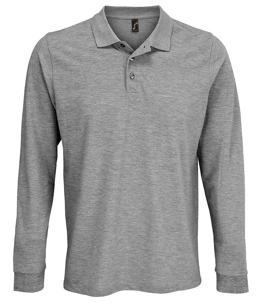SOLS Unisex Prime Long Sleeve Piqu Polo Shirt
