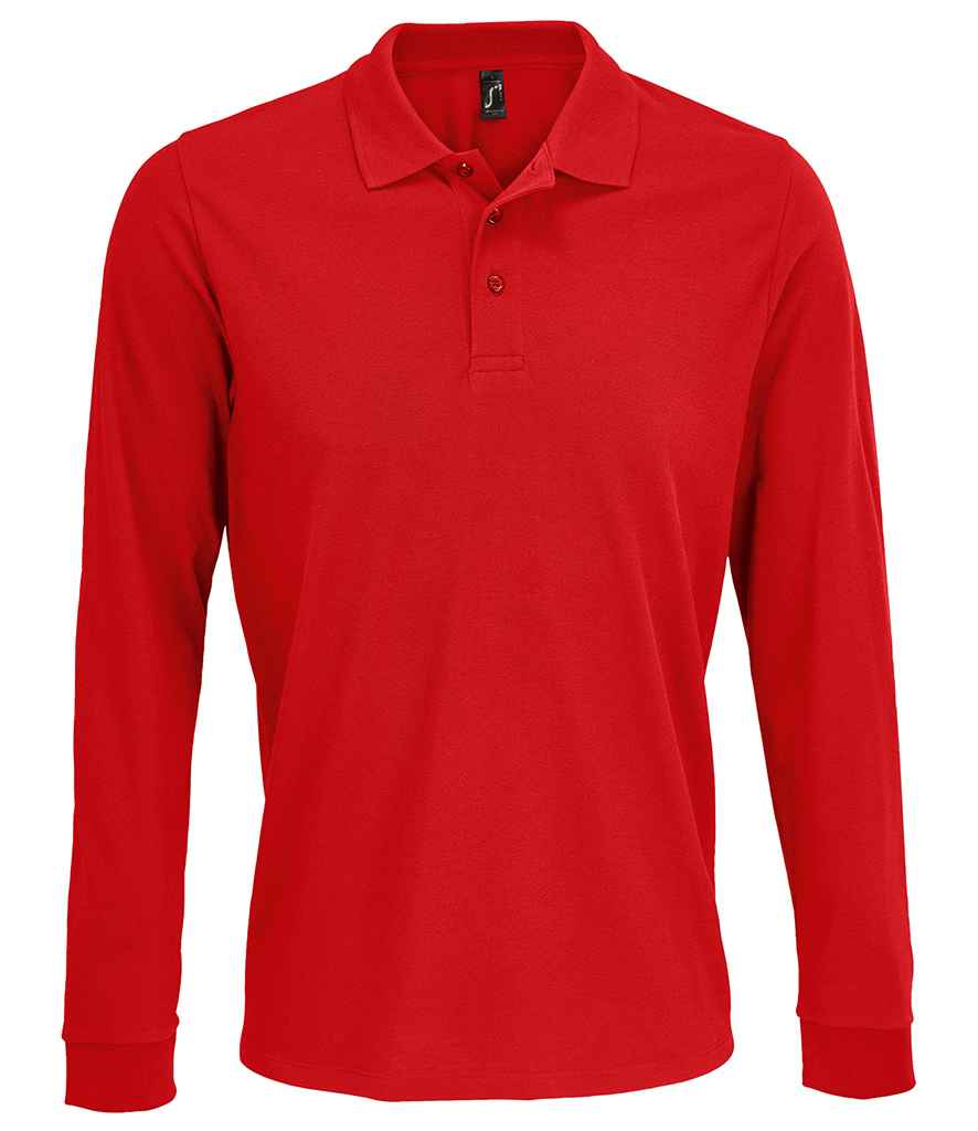 SOLS Unisex Prime Long Sleeve Piqu Polo Shirt