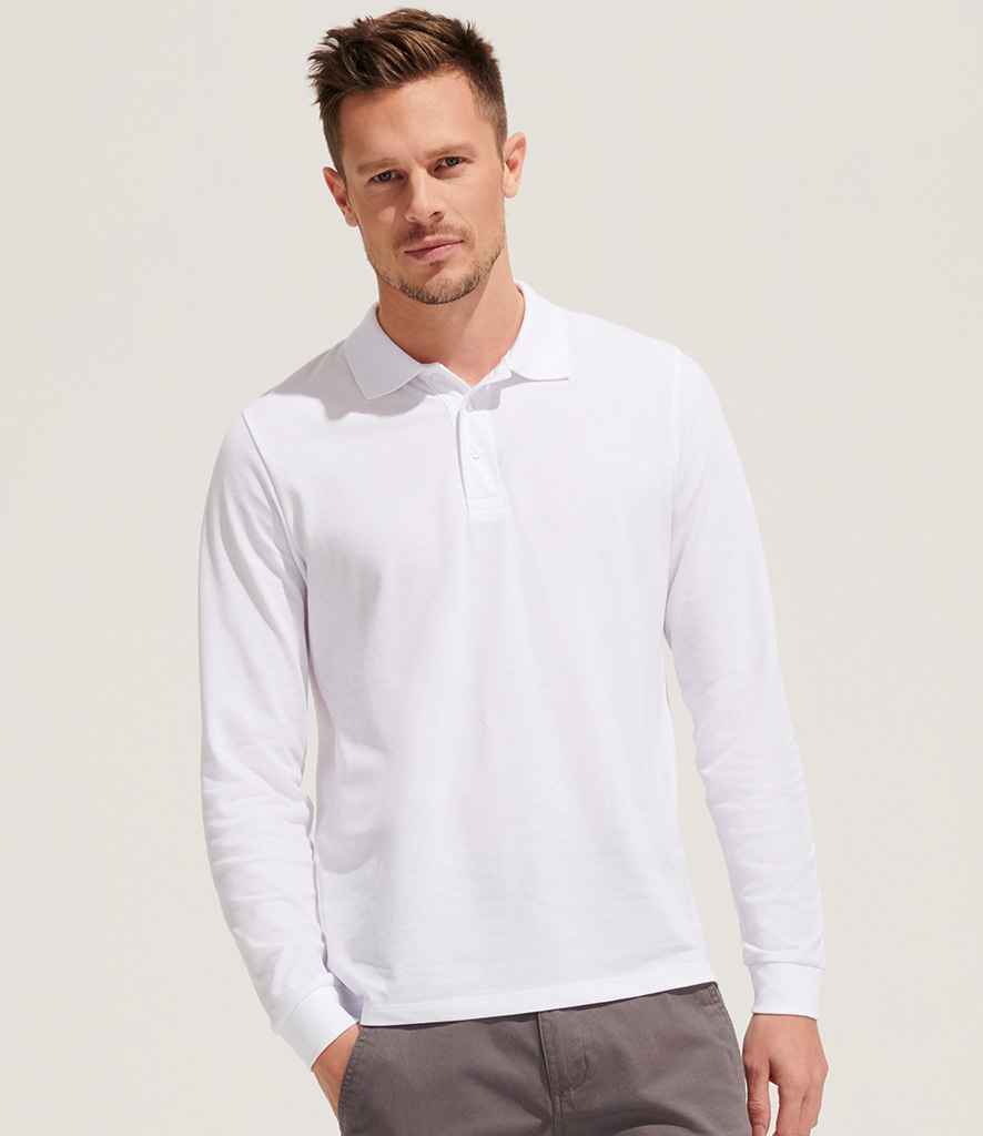 SOLS Unisex Prime Long Sleeve Piqu Polo Shirt