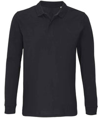 SOLS Unisex Planet Long Sleeve Piqu Polo Shirt