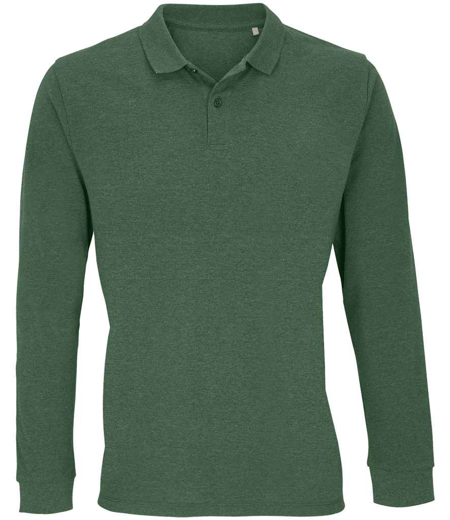 SOLS Unisex Planet Long Sleeve Piqu Polo Shirt