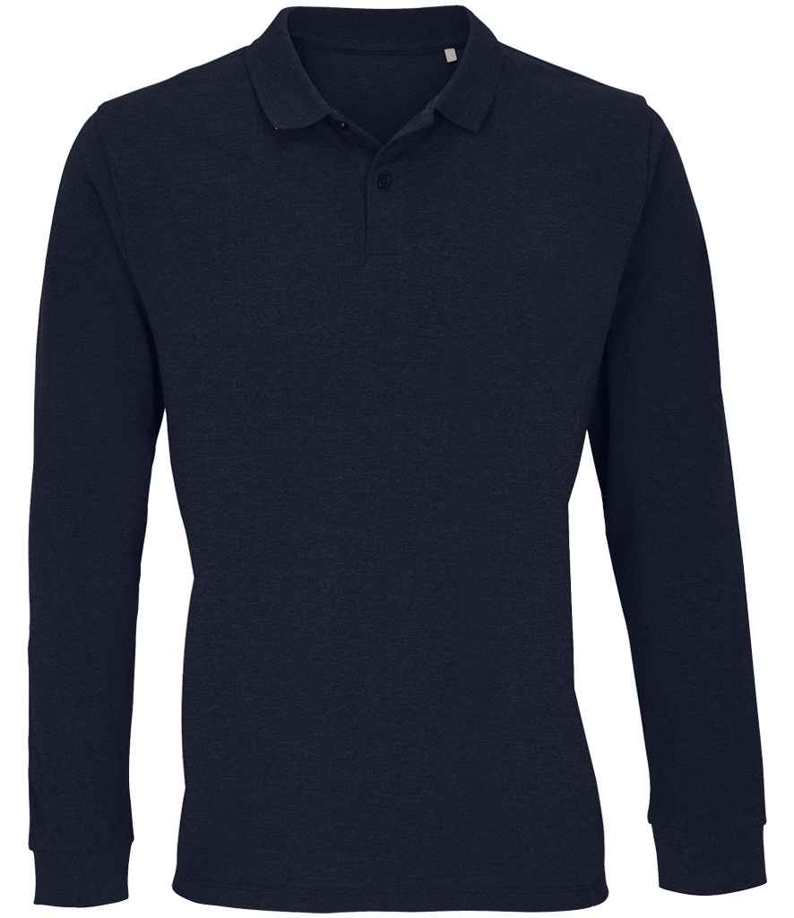 SOLS Unisex Planet Long Sleeve Piqu Polo Shirt