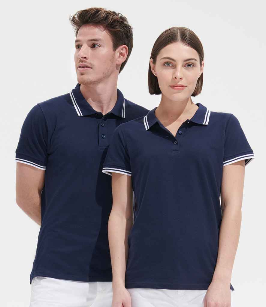 SOLS Pasadena Tipped Cotton Piqu Polo Shirt