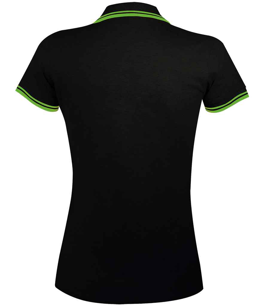 SOLS Ladies Pasadena Tipped Cotton Piqu Polo Shirt