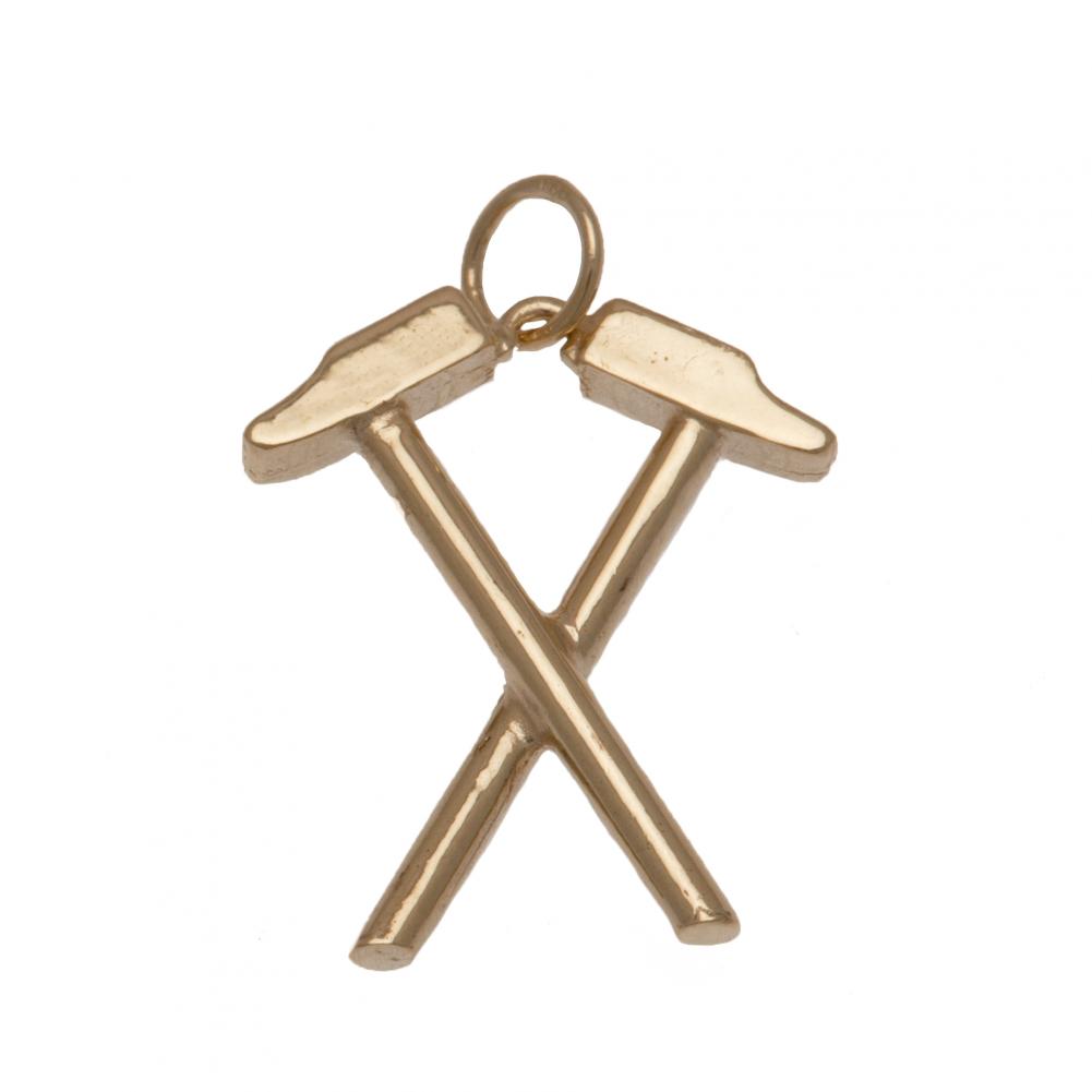 West Ham United FC 9ct Gold Pendant Hammers