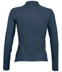 SOLS Ladies Podium Long Sleeve Cotton Piqu Polo Shirt