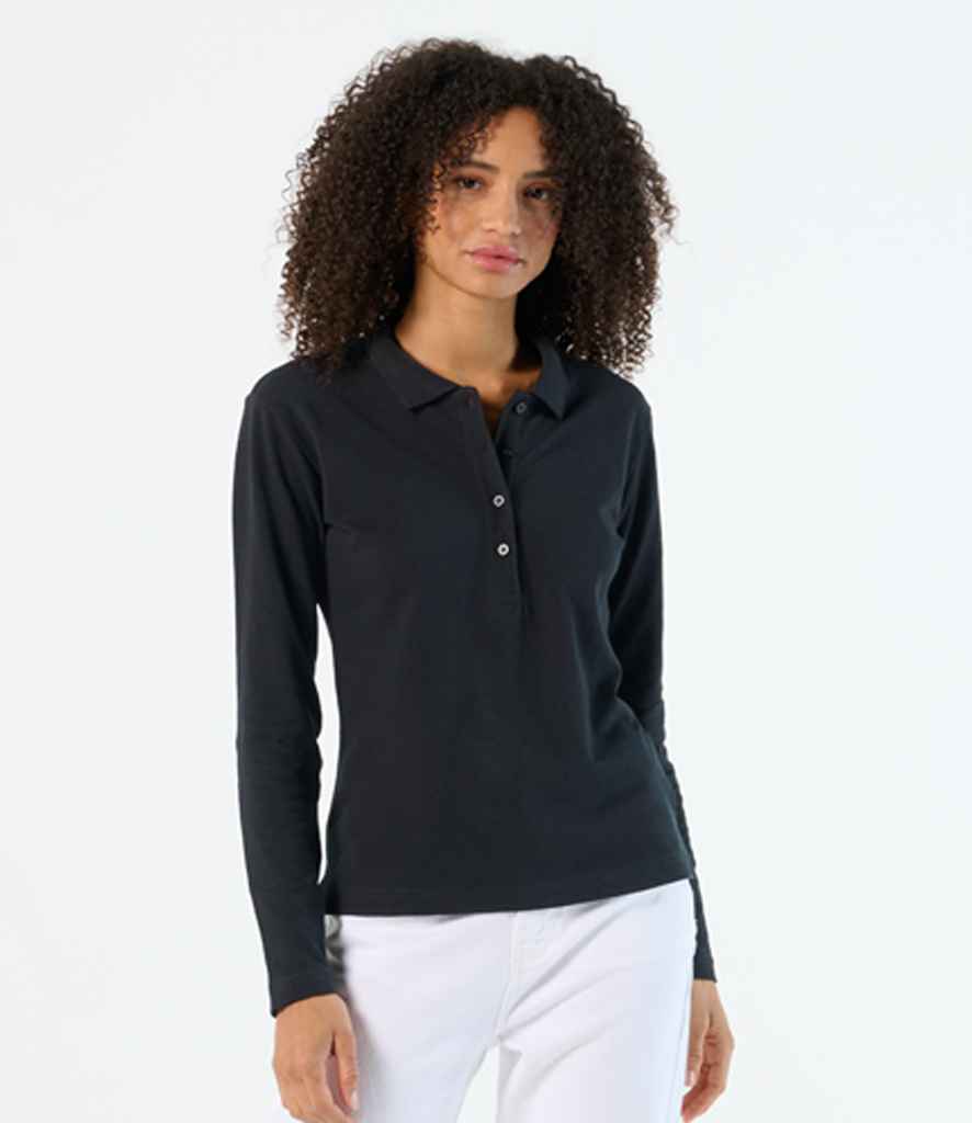 SOLS Ladies Podium Long Sleeve Cotton Piqu Polo Shirt