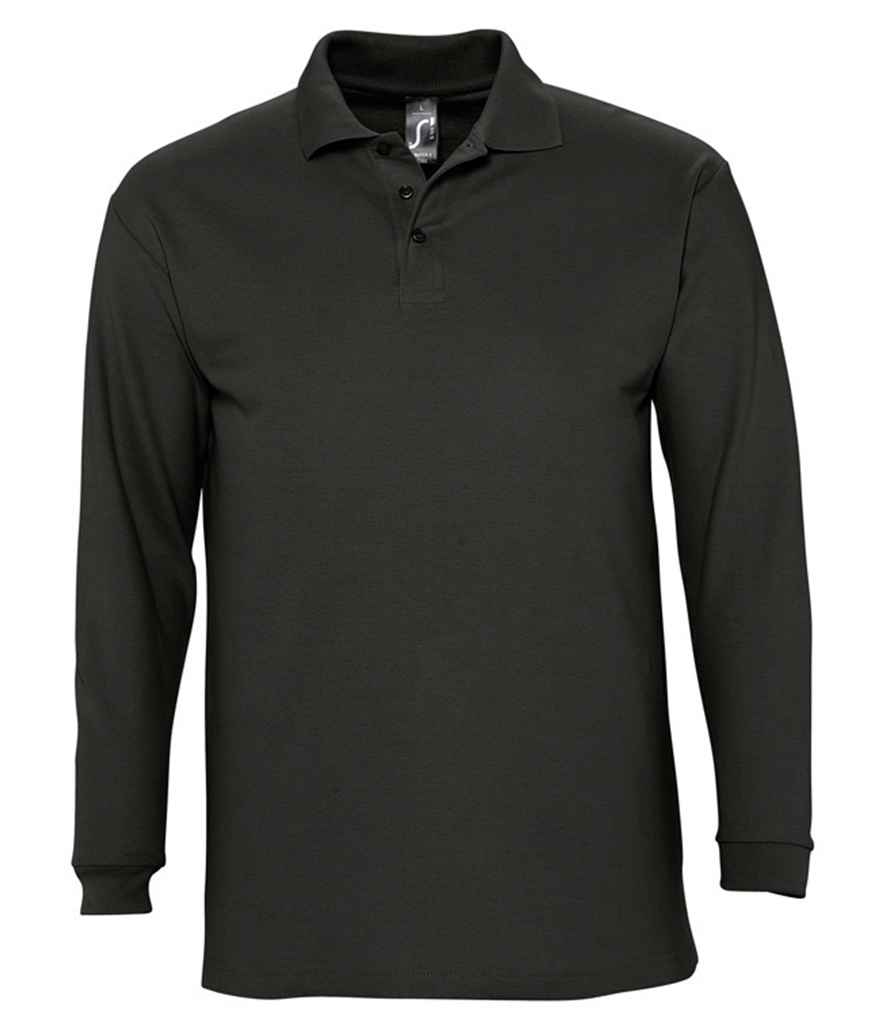 SOLS Winter II Long Sleeve Cotton Piqu Polo Shirt