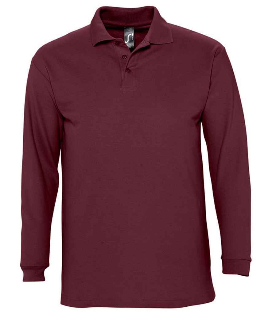 SOLS Winter II Long Sleeve Cotton Piqu Polo Shirt
