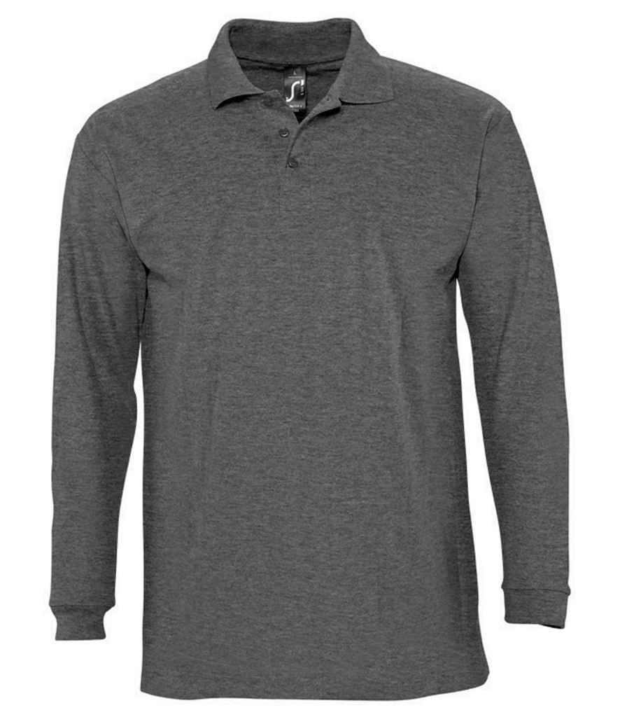 SOLS Winter II Long Sleeve Cotton Piqu Polo Shirt
