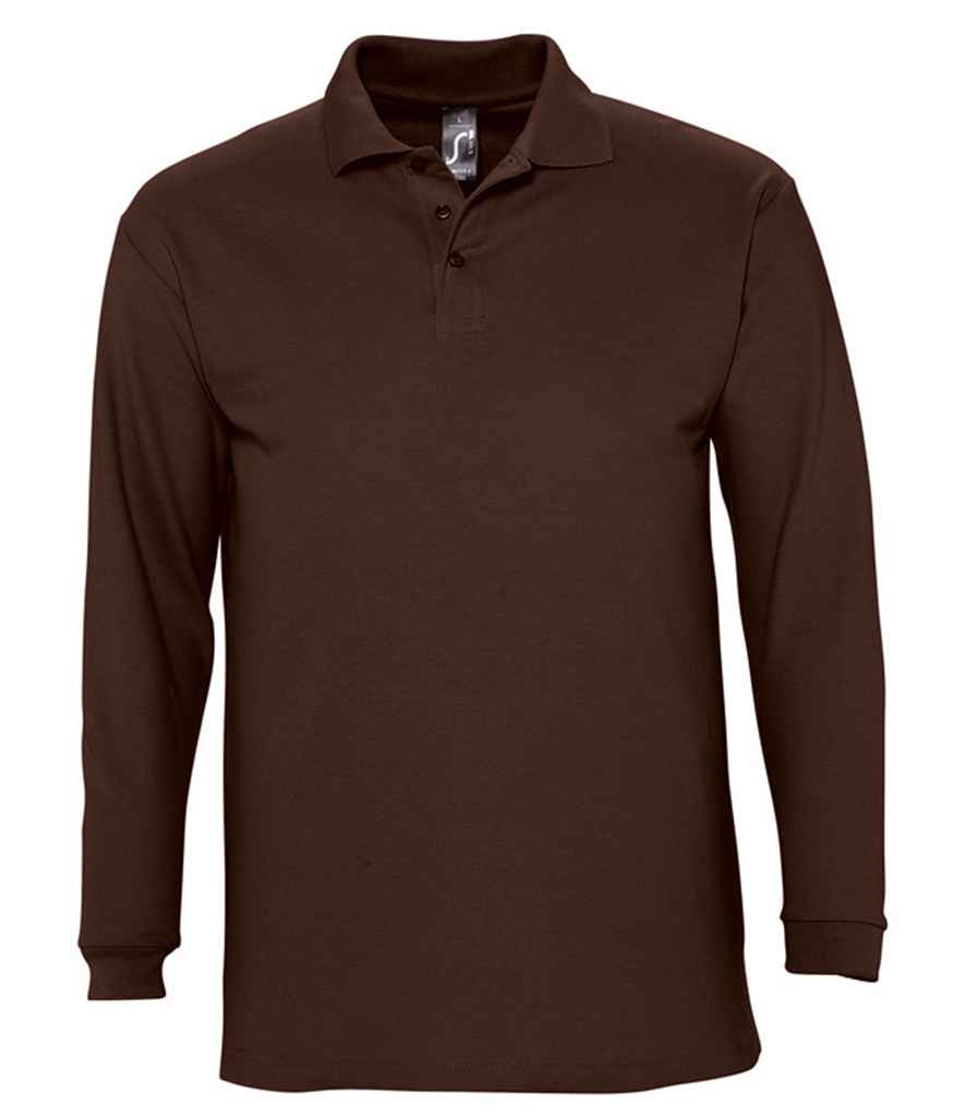 SOLS Winter II Long Sleeve Cotton Piqu Polo Shirt