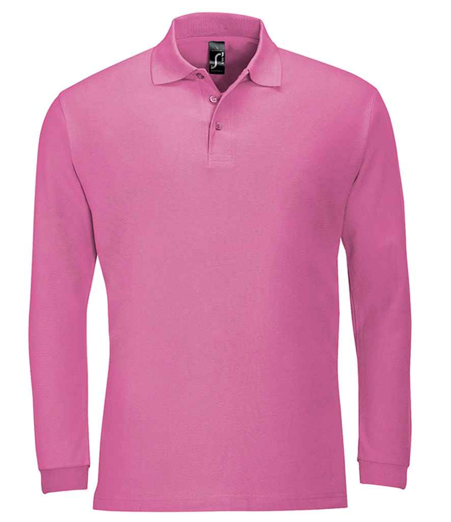 SOLS Winter II Long Sleeve Cotton Piqu Polo Shirt