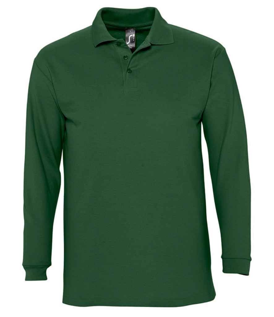 SOLS Winter II Long Sleeve Cotton Piqu Polo Shirt