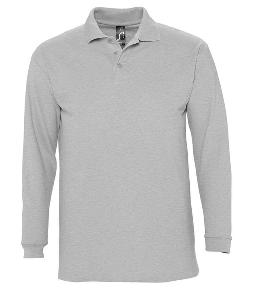 SOLS Winter II Long Sleeve Cotton Piqu Polo Shirt