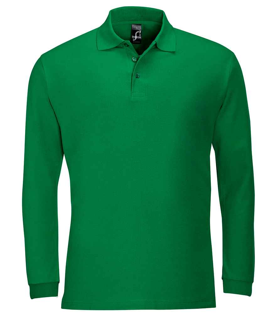 SOLS Winter II Long Sleeve Cotton Piqu Polo Shirt
