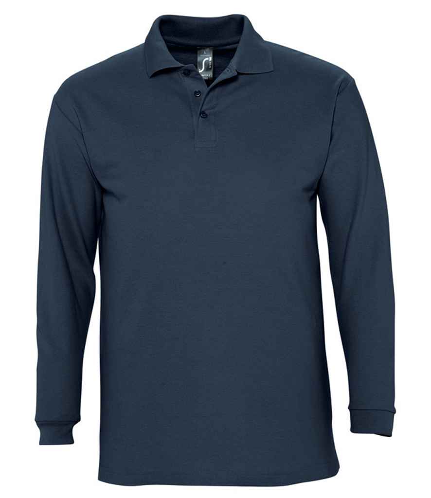 SOLS Winter II Long Sleeve Cotton Piqu Polo Shirt