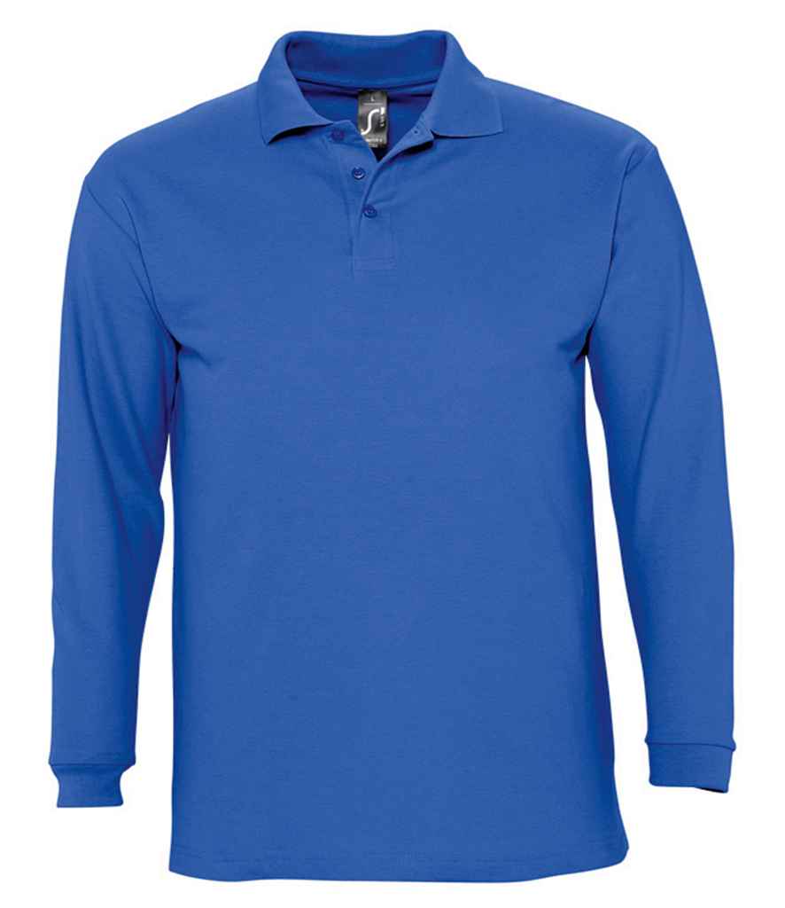 SOLS Winter II Long Sleeve Cotton Piqu Polo Shirt