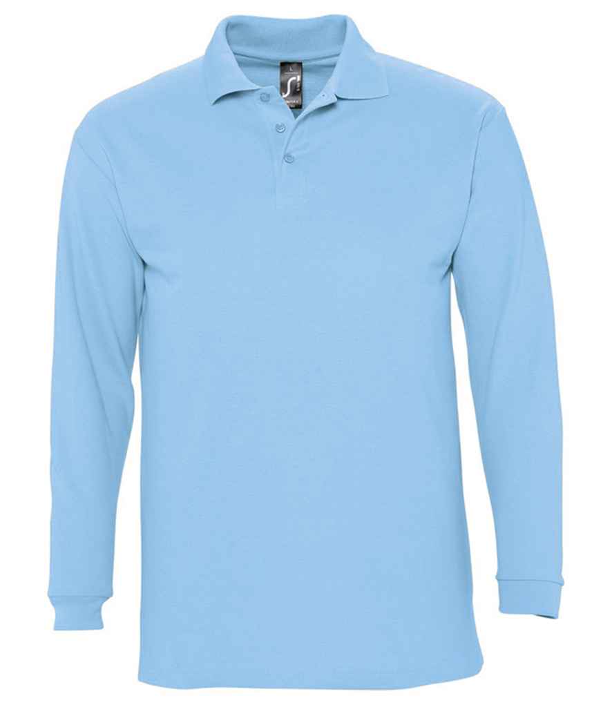 SOLS Winter II Long Sleeve Cotton Piqu Polo Shirt