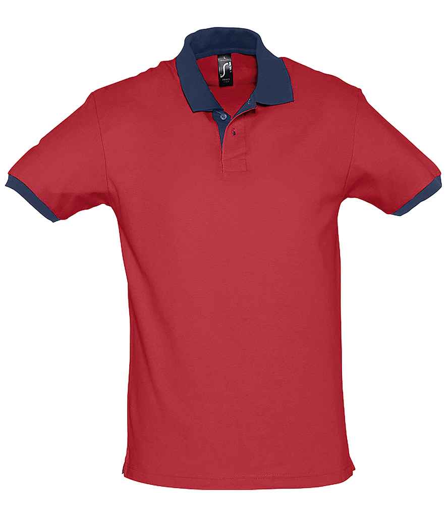 SOLS Prince Contrast Cotton Piqu Polo Shirt