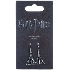 Harry Potter Silver Plated Deathly Hallows Hook Earrings